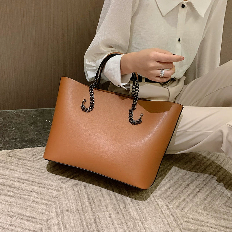 Bolsa feminina de grande capacidade - 2020 nova bolsa de ombro com corrente chique estilo coreano - bolsa versátil de moda de verão