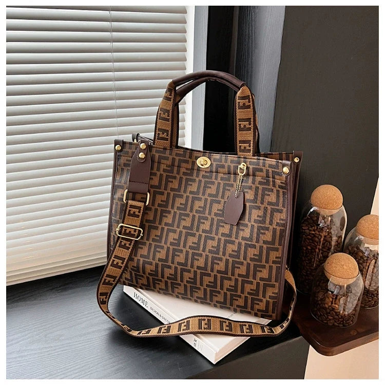 Bolsa Feminina Elegante de Moda Transfronteiriça Grande Capacidade Transversal Nova 2026 Popular Bolsa de Ombro Satchel Tote Feminina