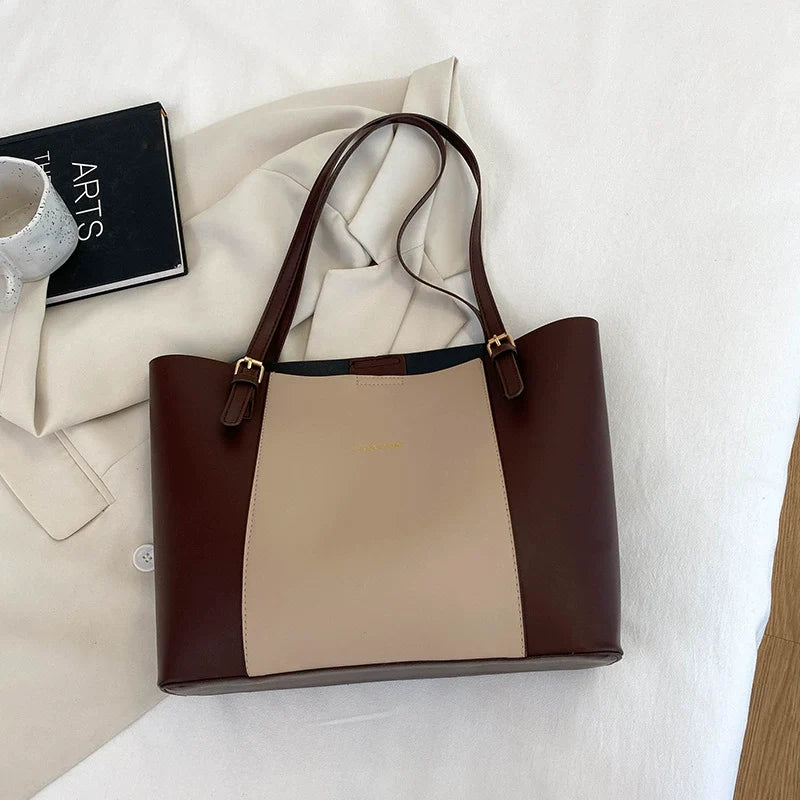 Bolsas em Alta Venda, Bolsas Simples e Elegantes para Mulheres, Novo Estilo 2025, Bolsas de Ombro e de Mão em PU de Grande Capacidade