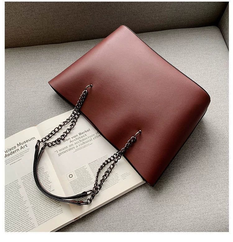 Bolsa feminina de grande capacidade - 2020 nova bolsa de ombro com corrente chique estilo coreano - bolsa versátil de moda de verão