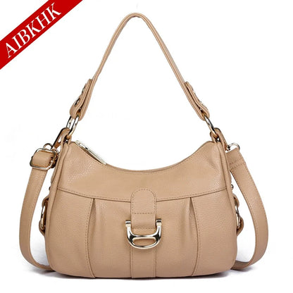 Bolsa Casual M503 para Mães de Meia-Idade e Idosas, Nova Bolsa Transversal de Couro Macio 2026, Bolsa de Ombro Feminina, Pequena Bolsa de Mão