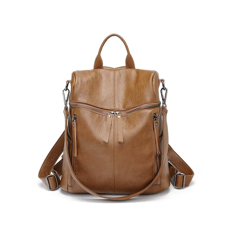 Mochila com estampa de ovelha para mulheres, multifuncional para trabalho e deslocamento, mochila pequena, versão coreana para comércio exterior, bolsa feminina retrô versátil e simples.