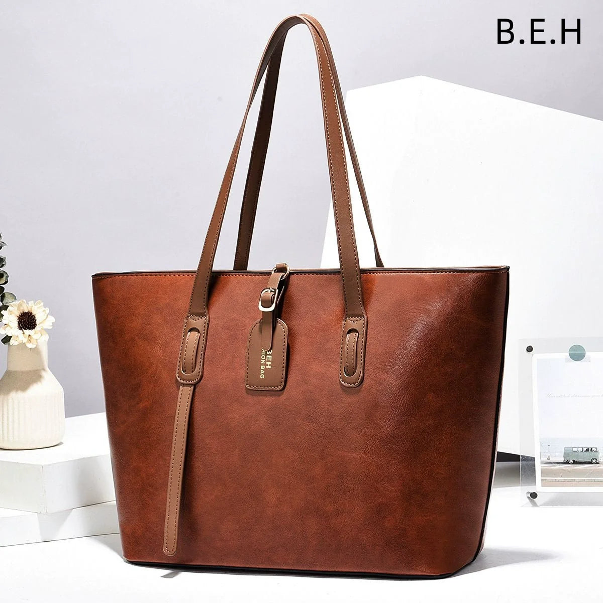 Bolsa tote com estampa de couro de vaca, bolsa feminina Taizhou, bolsa transversal de ombro único, bolsa texturizada BEHtotebags