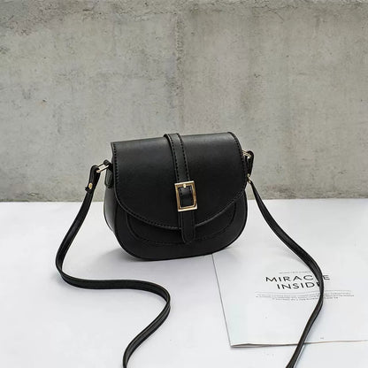 Bolsa Transversal Minimalista com Fivela de Metal e Alça Ajustável - Bolsa Saddle Commuter 2026 Versátil e Estilosa para Mulheres