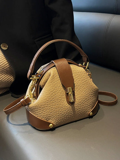 Bolsas femininas de luxo transfronteiriças 2026: Nova tendência, bolsa de mão e transversal versátil e moderna com textura simples e alça de ombro.