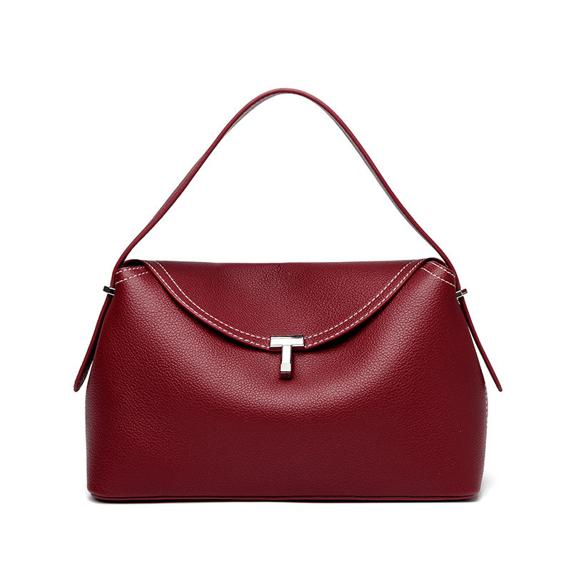 Bolsa transversal de luxo, bolsa de moda de nicho, bolsa retrô simples tipo almofada, bolsa transversal de alta capacidade para mulheres