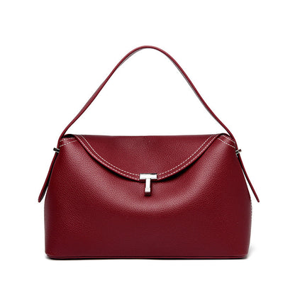 Bolsa transversal de luxo, bolsa de moda de nicho, bolsa retrô simples tipo almofada, bolsa transversal de alta capacidade para mulheres