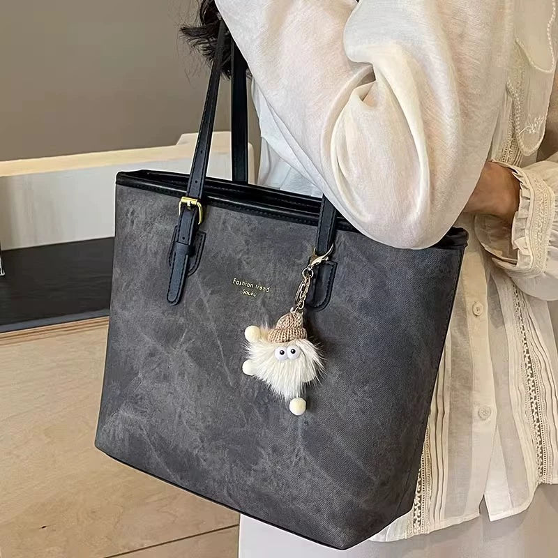 Bolsa Tote para Estudantes Universitários 2026 - Bolsa de Ombro Premium, Estilosa e Casual - Bolsa Feminina de Grande Capacidade