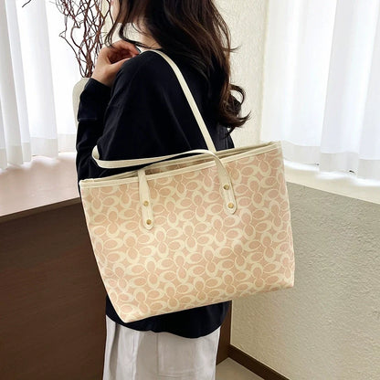 Sacola de grande capacidade para mulheres Roupas de trabalhoClasse de senso de classe Roupas de trabalhoBolsa estilo nichoSenso de design bolsa de ombro cesta de vegetais