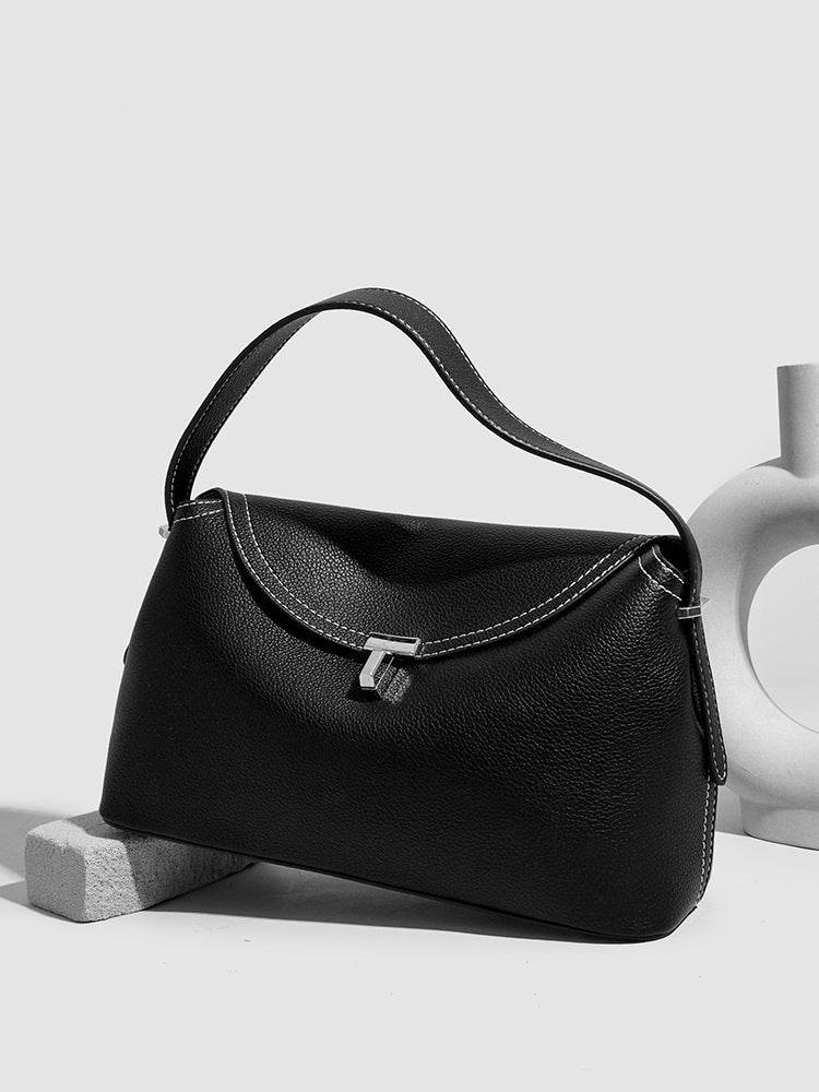 Bolsa transversal de luxo, bolsa de moda de nicho, bolsa retrô simples tipo almofada, bolsa transversal de alta capacidade para mulheres