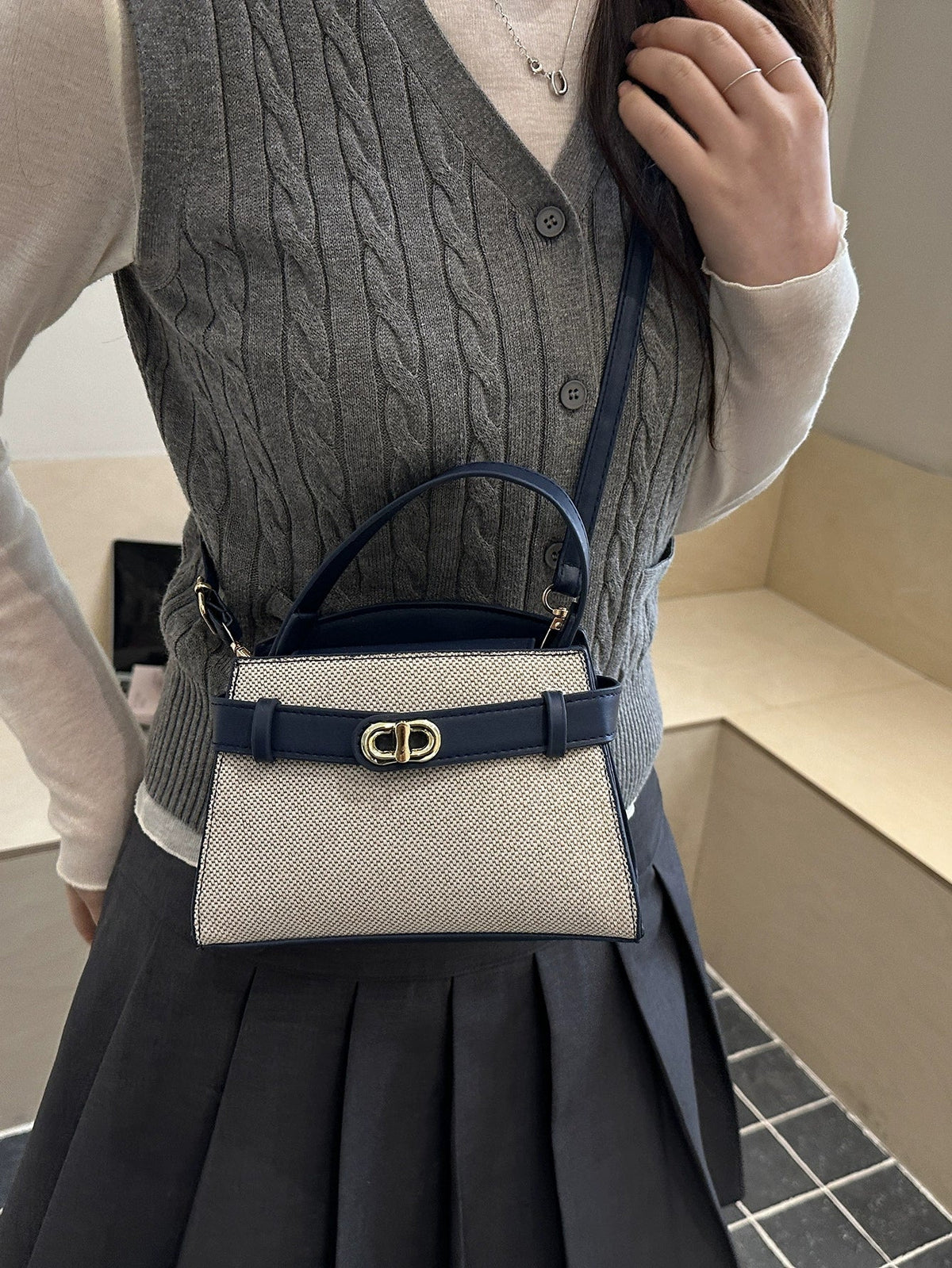 Bolsa da Moda Estilo Coreano - Nova Coleção Primavera 2026 Feminina - Design Exclusivo, Bolsa de Ombro e Transversal Chic