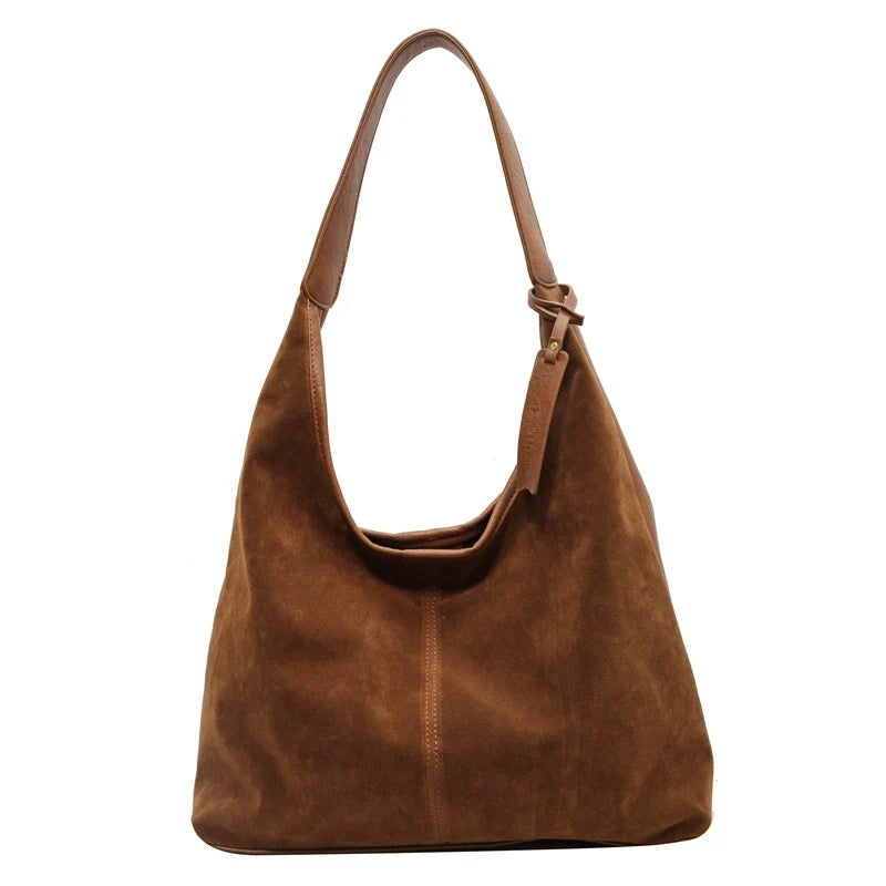 Bolsa de ombro versátil e de grande capacidade para mulheres, estilo retrô casual, para o dia a dia, 2024.