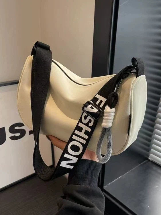 Bolsa Casual Feminina Popular 2026: Bolsa Transversal de Ombro Grande Capacidade Estilo Coreano Moderna e Versátil