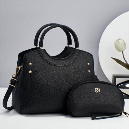 Conjunto de bolsas femininas de Taizhou, bolsa mãe, duas peças, cor pura, grande capacidade, bolsa feminina de ombro, bolsa transversal, bolsas por atacado.