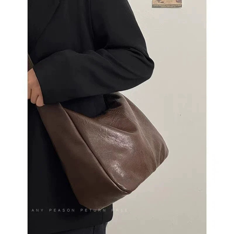 Bolsa feminina de ombro estilo K para outono e inverno, fácil de combinar, bolsa tiracolo, grande capacidade, bolsa tote para estudantes, estilo casual, ideal para viagens casuais.