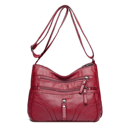 Nova coleção de bolsas de exportação transfronteiriça. A bolsa feminina mais fácil de combinar, bolsa tiracolo, bolsa de ombro de grande capacidade com textura de couro macio e moderna, bolsa de vestuário feminino.
