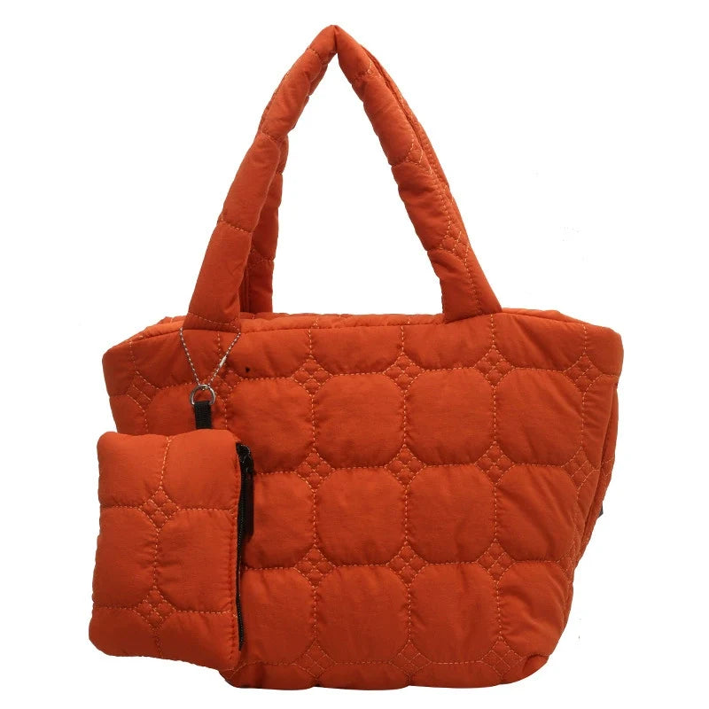 Bolsa tote casual e moderna de grande capacidade, nova bolsa de estilo coreano para mulheres, bolsa de ombro simples e elegante.