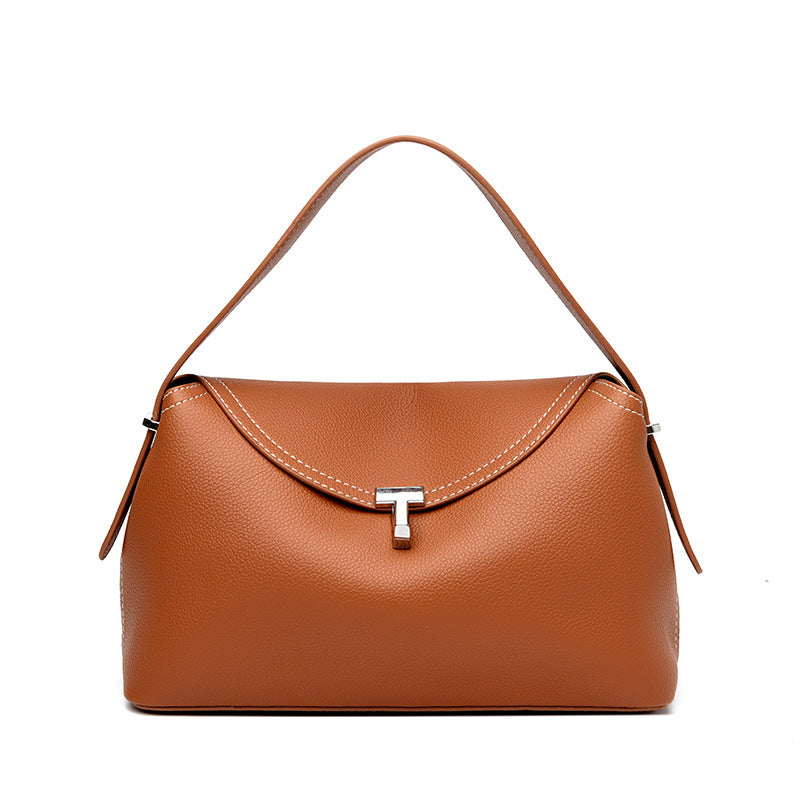 Bolsa transversal de luxo, bolsa de moda de nicho, bolsa retrô simples tipo almofada, bolsa transversal de alta capacidade para mulheres