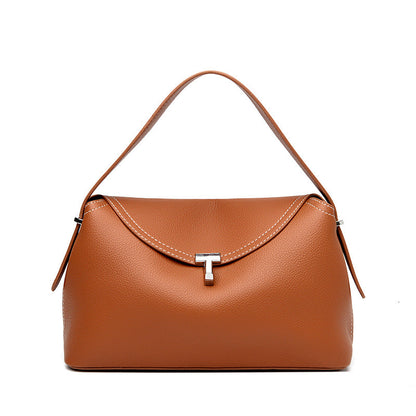 Bolsa transversal de luxo, bolsa de moda de nicho, bolsa retrô simples tipo almofada, bolsa transversal de alta capacidade para mulheres