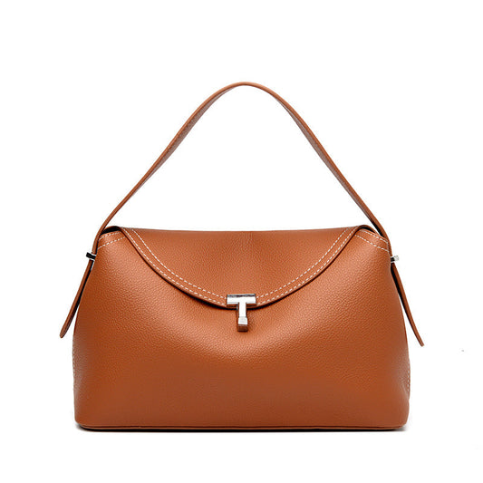 Bolsa transversal de luxo, bolsa de moda de nicho, bolsa retrô simples tipo almofada, bolsa transversal de alta capacidade para mulheres