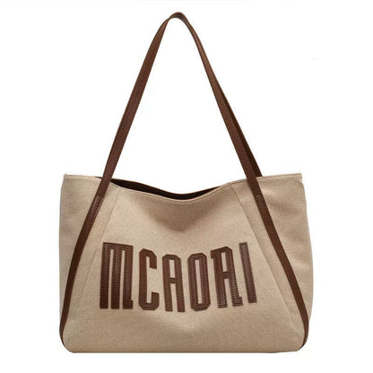 Bolsa Tote de Lona para Mulheres, Grande Capacidade, Novo Lançamento 2026, Bolsa de Mão Exclusiva, Bolsa de Ombro, Bolsa para Estudantes Universitários.