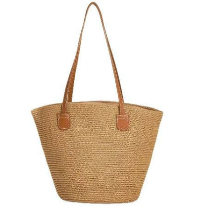 Bolsa de palha feita à mão para mulheres 2025 nova bolsa de ombro elegante de grande capacidade bolsa de ombro bolsa de praia.