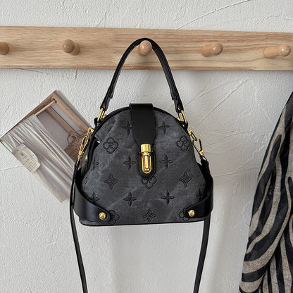 Bolsas femininas de luxo transfronteiriças 2026: Nova tendência, bolsa de mão e transversal versátil e moderna com textura simples e alça de ombro.