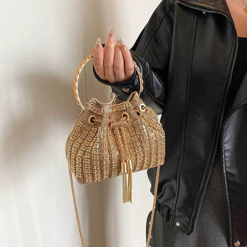 Moda na moda bolsa feminina na moda mais fácil para combinar bolsa de corrente diamante bolsa de noite cross-border crossbody bolsa de ombro bolsa feminina