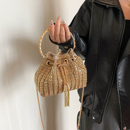 Moda na moda bolsa feminina na moda mais fácil para combinar bolsa de corrente diamante bolsa de noite cross-border crossbody bolsa de ombro bolsa feminina