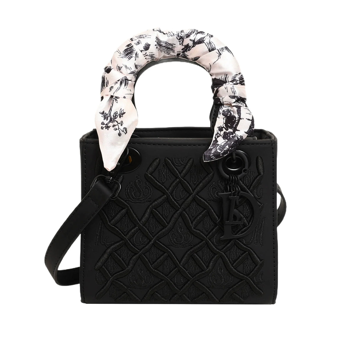 Bolsa Princesa Diana com Bordado Pesado, Nova Moda, Bolsa de Seda, Bolsa de Ombro de Alta Qualidade para Mulheres
