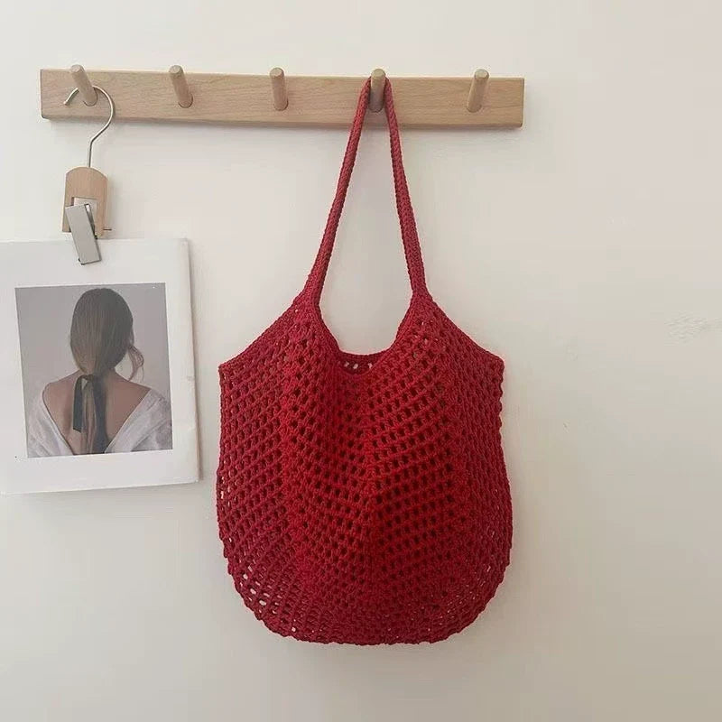 Bolsa Tote de Grande Capacidade, Bolsa de Palha, Bolsa de Ombro de Verão, Bolsa de Palha Feminina Feita à Mão, Nova Bolsa de Praia para Férias
