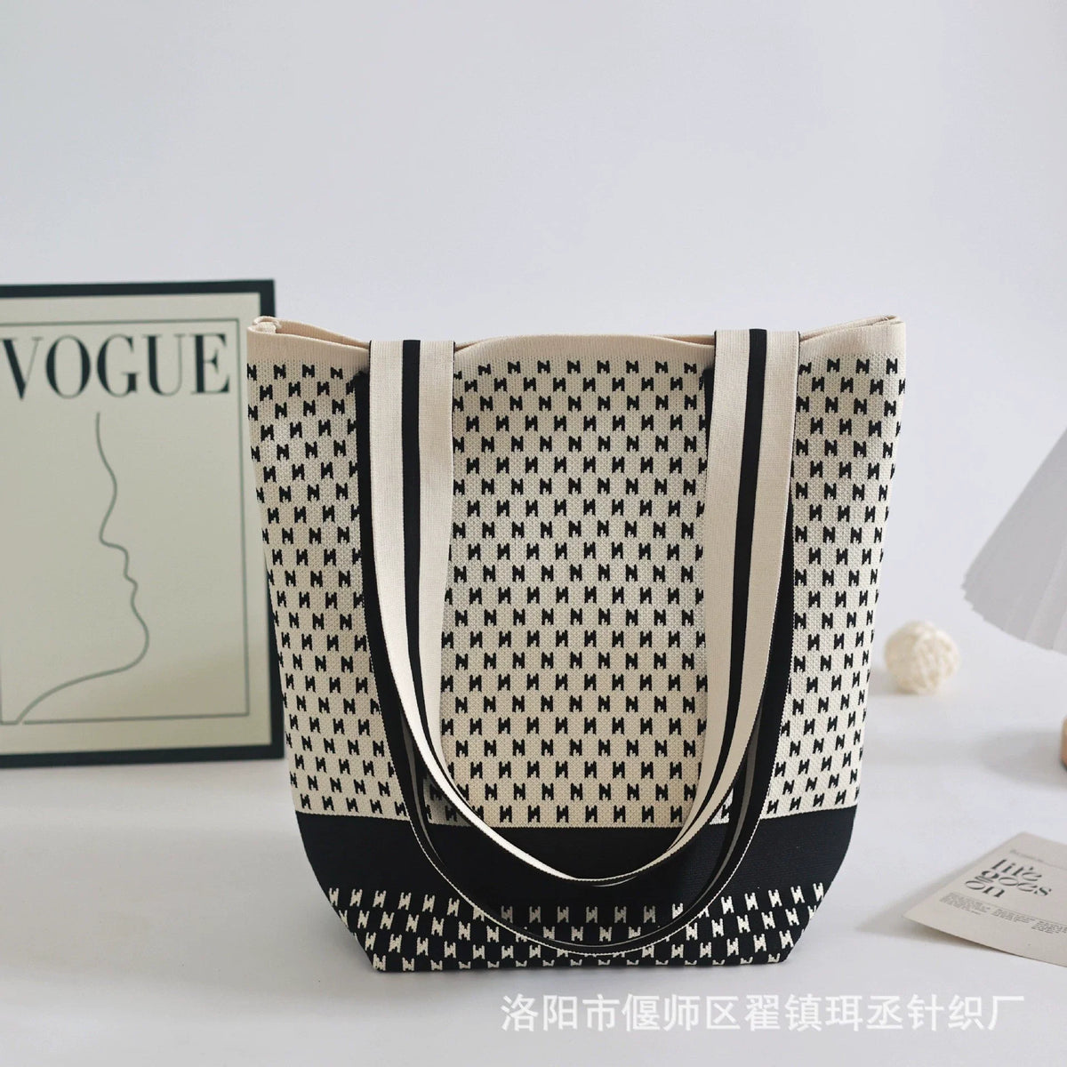 Bolsa de malha de grande capacidade bolsa de ombro feminina versátil moda crossbody bolsa balde bolsa de ombro
