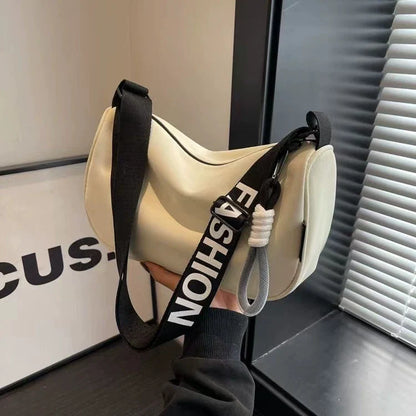 Bolsa Casual Feminina Popular 2026: Bolsa Transversal de Ombro Grande Capacidade Estilo Coreano Moderna e Versátil