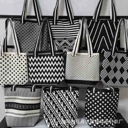 Bolsa de malha de grande capacidade bolsa de ombro feminina versátil moda crossbody bolsa balde bolsa de ombro
