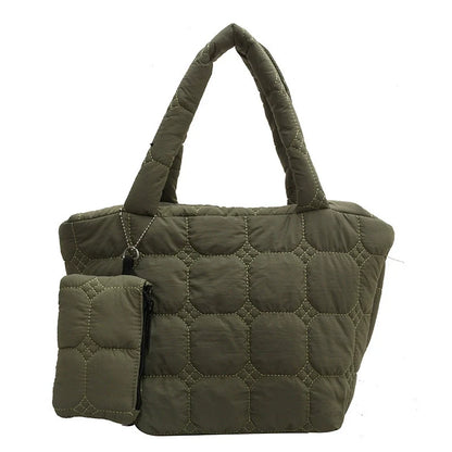 Bolsa tote casual e moderna de grande capacidade, nova bolsa de estilo coreano para mulheres, bolsa de ombro simples e elegante.
