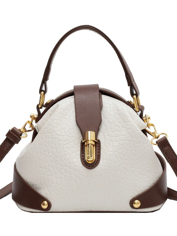 Bolsas femininas de luxo transfronteiriças 2026: Nova tendência, bolsa de mão e transversal versátil e moderna com textura simples e alça de ombro.