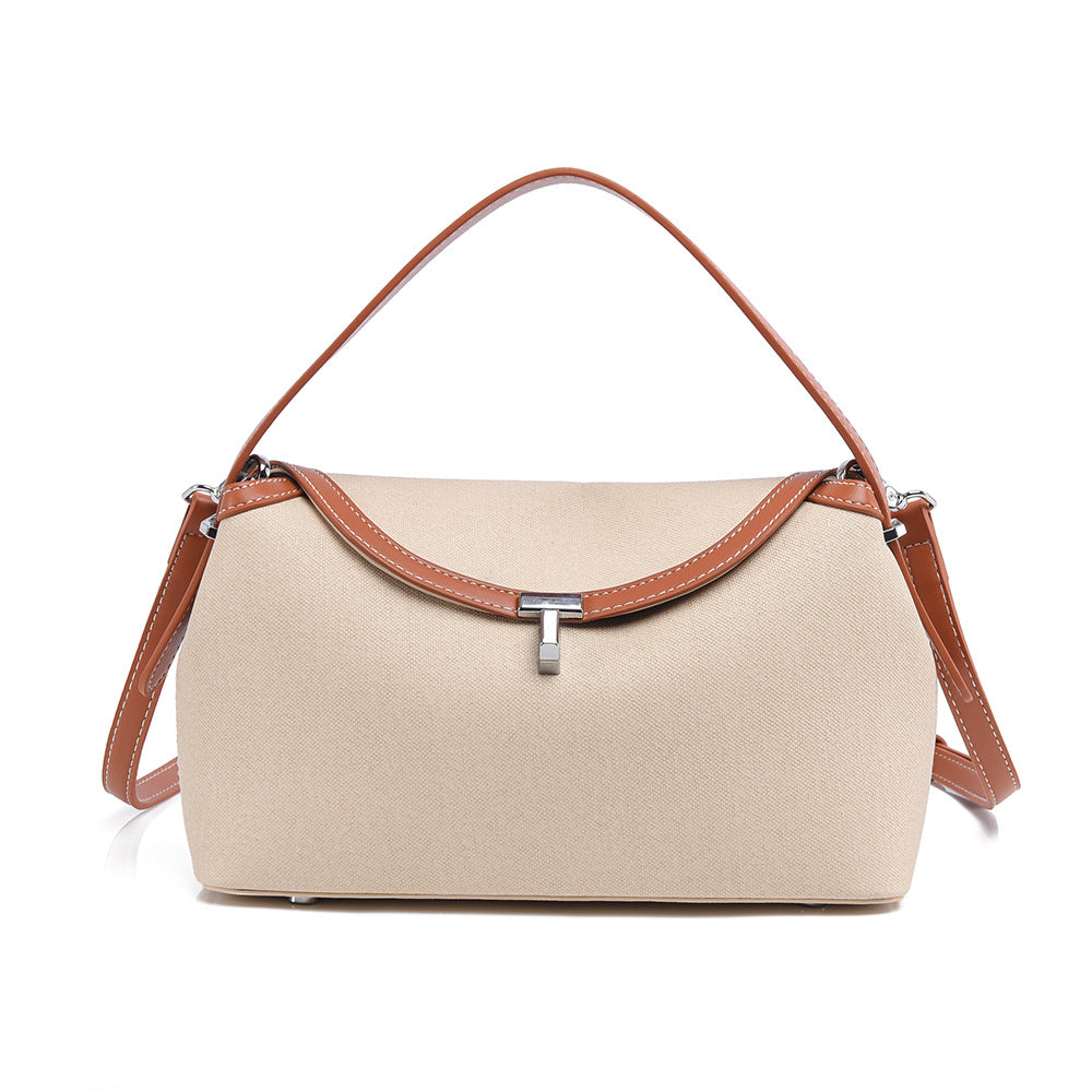 Bolsa transversal de luxo, bolsa de moda de nicho, bolsa retrô simples tipo almofada, bolsa transversal de alta capacidade para mulheres