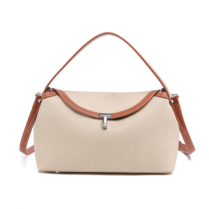 Bolsa transversal de luxo, bolsa de moda de nicho, bolsa retrô simples tipo almofada, bolsa transversal de alta capacidade para mulheres