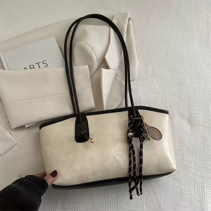 Bolsa Premium Vintage de Grande Capacidade para Mulheres - Nova Bolsa de Ombro e Sacola para o Trabalho Outono/Inverno 2026.