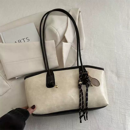 Bolsa Premium Vintage de Grande Capacidade para Mulheres - Nova Bolsa de Ombro e Sacola para o Trabalho Outono/Inverno 2026.