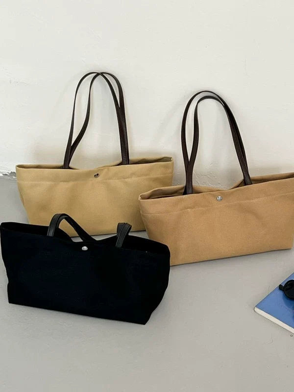 Bolsa feminina estilo "old money", modelo K, tipo sacola, grande capacidade, casual e fácil de combinar. Ideal para estudantes, bolsa tiracolo, bolsa de ombro para o trabalho.