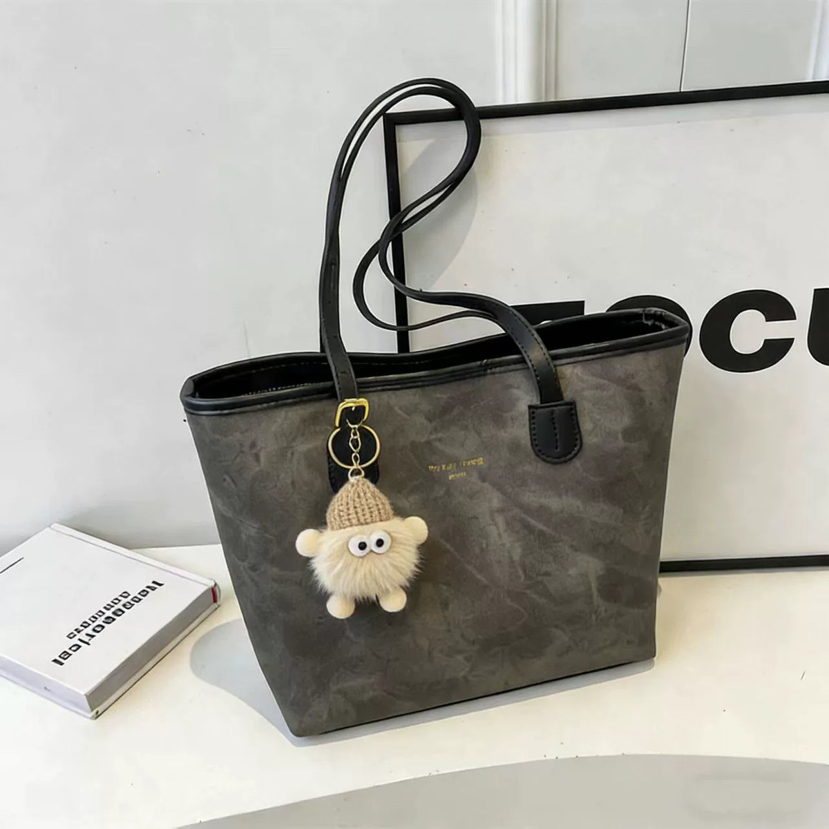 Bolsa Tote para Estudantes Universitários 2026 - Bolsa de Ombro Premium, Estilosa e Casual - Bolsa Feminina de Grande Capacidade