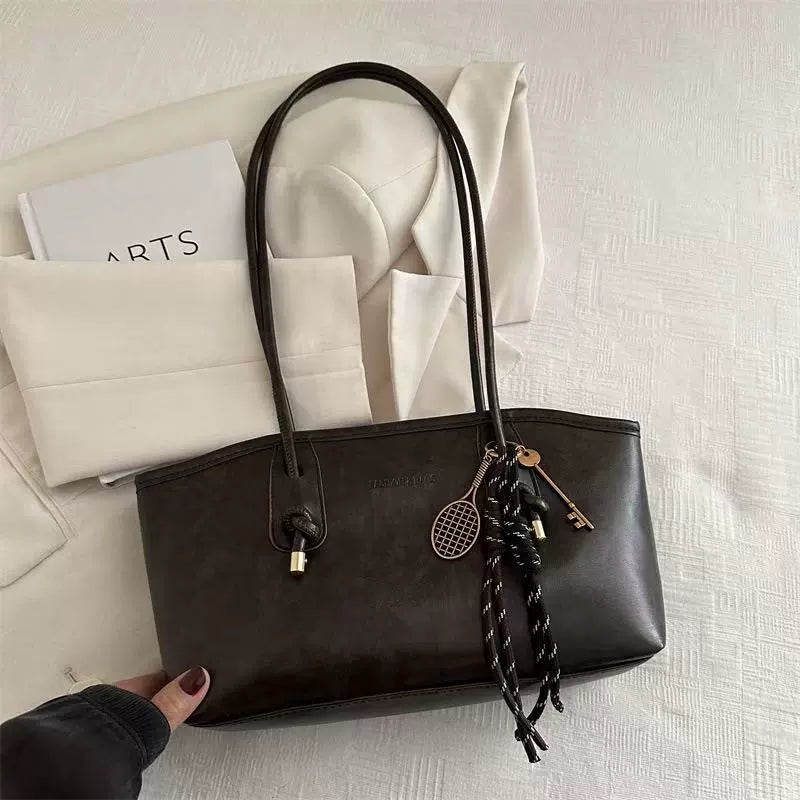 Bolsa Premium Vintage de Grande Capacidade para Mulheres - Nova Bolsa de Ombro e Sacola para o Trabalho Outono/Inverno 2026.