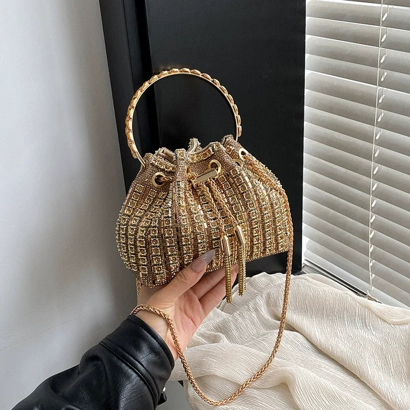 Moda na moda bolsa feminina na moda mais fácil para combinar bolsa de corrente diamante bolsa de noite cross-border crossbody bolsa de ombro bolsa feminina