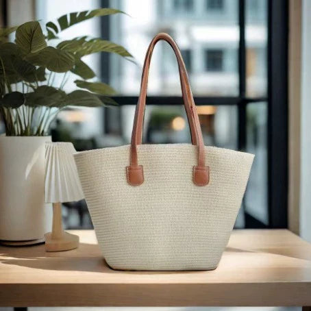 Bolsa de palha feita à mão para mulheres 2025 nova bolsa de ombro elegante de grande capacidade bolsa de ombro bolsa de praia.