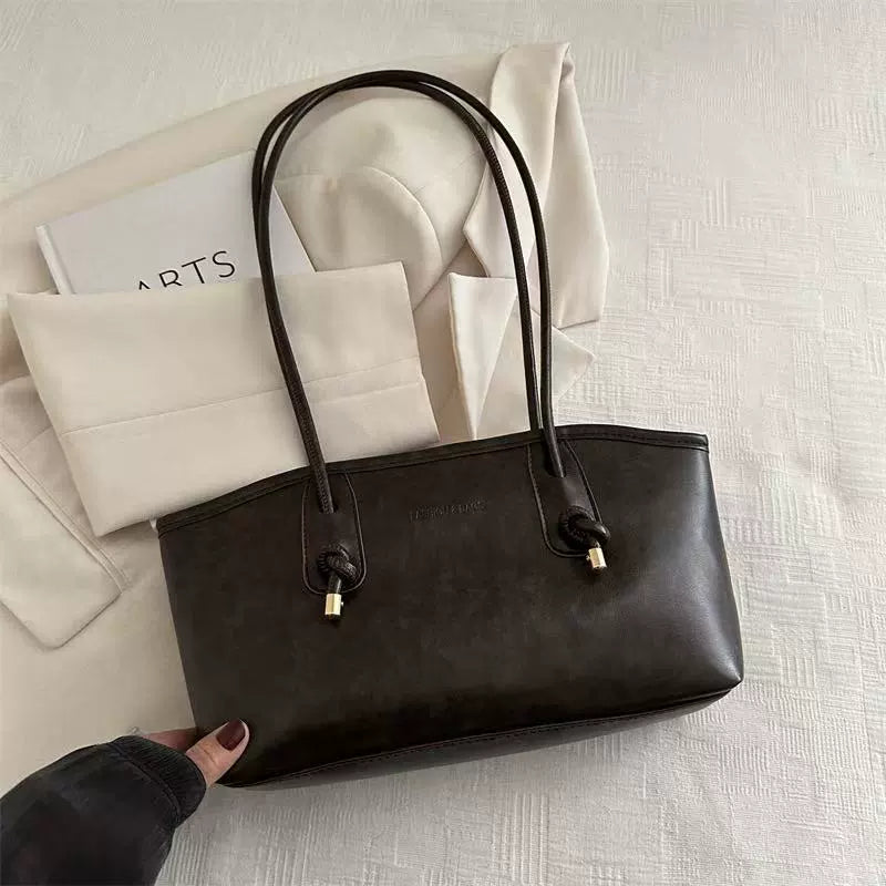 Bolsa Premium Vintage de Grande Capacidade para Mulheres - Nova Bolsa de Ombro e Sacola para o Trabalho Outono/Inverno 2026.