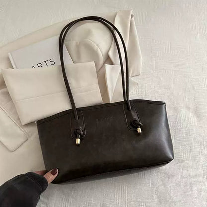 Bolsa Premium Vintage de Grande Capacidade para Mulheres - Nova Bolsa de Ombro e Sacola para o Trabalho Outono/Inverno 2026.