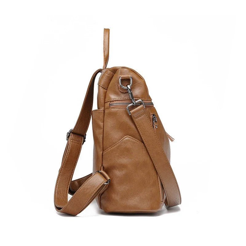Mochila com estampa de ovelha para mulheres, multifuncional para trabalho e deslocamento, mochila pequena, versão coreana para comércio exterior, bolsa feminina retrô versátil e simples.