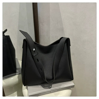 Bolsa de Grande Capacidade para Mulheres 2025 Outono Novo Estilo Bolsa Mãe-Filha Retro Moda Bolsa de Ombro Única Bolsa de Balde Portátil.