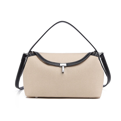 Bolsa transversal de luxo, bolsa de moda de nicho, bolsa retrô simples tipo almofada, bolsa transversal de alta capacidade para mulheres